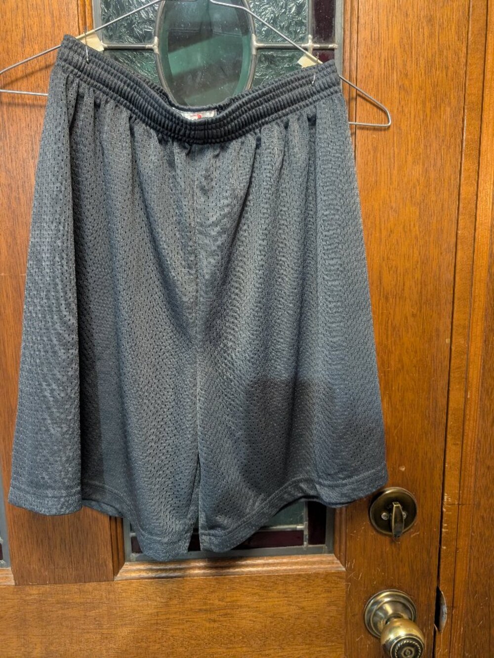 Mens black Athletic Running Shorts; size Small